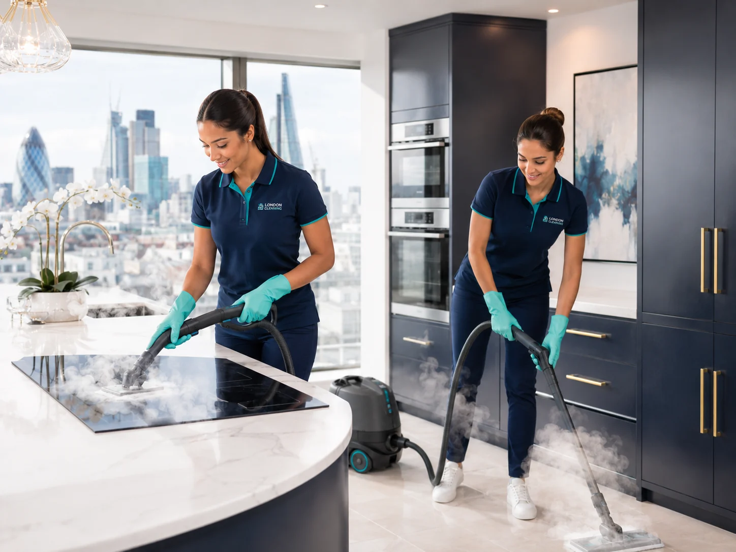 Detailed mirror cleaning by a professional cleaner